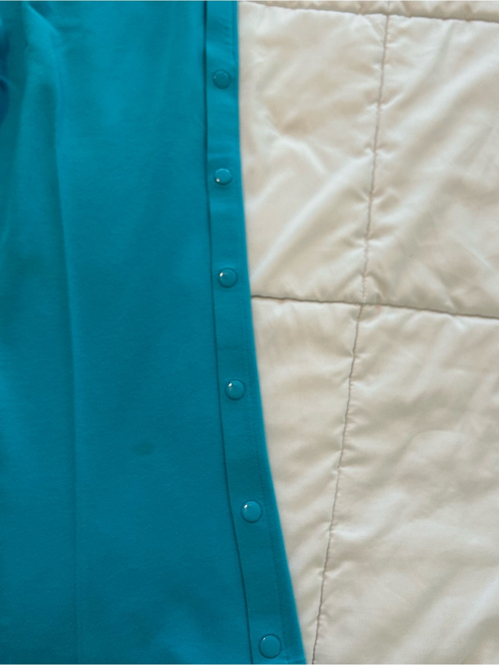 Women’s Turquoise Snap-Button Jogger Pants with Embroidered Logo - Picture 4 of 6